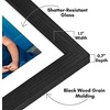 image:imageAmericanflat 8x8 Picture Frame  Matted to 5x5  Engineered Wood  White  Shatterresistant glass wall or tabletop display with included easel sawtooth hangers included secure turntab backingBlack