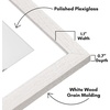 image:imageAmericanflat 8x8 Picture Frame  Matted to 5x5  Engineered Wood  White  Shatterresistant glass wall or tabletop display with included easel sawtooth hangers included secure turntab backingWhite
