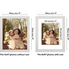 image:imageAmericanflat 8x8 Picture Frame  Matted to 5x5  Engineered Wood  White  Shatterresistant glass wall or tabletop display with included easel sawtooth hangers included secure turntab backingWhite