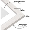 image:imageAmericanflat 8x8 Picture Frame  Matted to 5x5  Engineered Wood  White  Shatterresistant glass wall or tabletop display with included easel sawtooth hangers included secure turntab backingWhite
