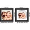 image:imageAmericanflat 8x8 Picture Frame  Matted to 5x5  Engineered Wood  White  Shatterresistant glass wall or tabletop display with included easel sawtooth hangers included secure turntab backingBlack
