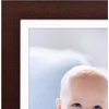 image:imageAmericanflat 8x8 Picture Frame  Matted to 5x5  Engineered Wood  White  Shatterresistant glass wall or tabletop display with included easel sawtooth hangers included secure turntab backingMahogany