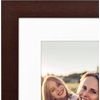 image:imageAmericanflat 8x8 Picture Frame  Matted to 5x5  Engineered Wood  White  Shatterresistant glass wall or tabletop display with included easel sawtooth hangers included secure turntab backingMahogany
