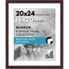 image:imageAmericanflat 8x8 Picture Frame  Matted to 5x5  Engineered Wood  White  Shatterresistant glass wall or tabletop display with included easel sawtooth hangers included secure turntab backingMahogany
