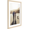 image:imageAmericanflat 8x8 Picture Frame  Matted to 5x5  Engineered Wood  White  Shatterresistant glass wall or tabletop display with included easel sawtooth hangers included secure turntab backingNatural Oak