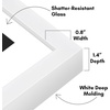 image:imageAmericanflat 8x8 Picture Frame with ShatterResistant Glass  Use as 4x4 Frame with Mat or Display 8x8 Photo Without Mat  Signature Collection  Square Frames for Tabletop and Wall Display  White  Shatterresistant glass wall or tabletop display with included easel sawtooth hangers included use with or without matWhite