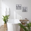image:imageAmericanflat Bathroom Signs 3PK  Wash Soak Brush  Three 10 Bathroom Signs for Wall DecorBlack