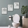 image:imageAmericanflat Bathroom Signs 3PK  Wash Soak Brush  Three 10 Bathroom Signs for Wall DecorBlack