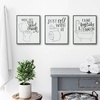 image:imageAmericanflat Bathroom Signs 3PK  Wash Soak Brush  Three 10 Bathroom Signs for Wall DecorBlack