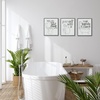 image:imageAmericanflat Bathroom Signs 3PK  Wash Soak Brush  Three 10 Bathroom Signs for Wall DecorBlack
