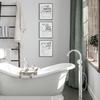image:imageAmericanflat Bathroom Signs 3PK  Wash Soak Brush  Three 10 Bathroom Signs for Wall DecorBlack