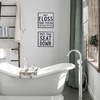 image:imageAmericanflat Bathroom Signs 3PK  Wash Soak Brush  Three 10 Bathroom Signs for Wall DecorBlack