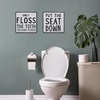 image:imageAmericanflat Bathroom Signs 3PK  Wash Soak Brush  Three 10 Bathroom Signs for Wall DecorBlack