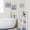 image:imageAmericanflat Bathroom Signs 3PK  Wash Soak Brush  Three 10 Bathroom Signs for Wall DecorBlack