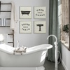 image:imageAmericanflat Bathroom Signs 3PK  Wash Soak Brush  Three 10 Bathroom Signs for Wall DecorDriftwood