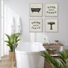 image:imageAmericanflat Bathroom Signs 3PK  Wash Soak Brush  Three 10 Bathroom Signs for Wall DecorDriftwood