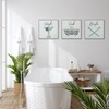 image:imageAmericanflat Bathroom Signs 3PK  Wash Soak Brush  Three 10 Bathroom Signs for Wall DecorGrey