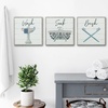 image:imageAmericanflat Bathroom Signs 3PK  Wash Soak Brush  Three 10 Bathroom Signs for Wall DecorGrey