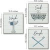 image:imageAmericanflat Bathroom Signs 3PK  Wash Soak Brush  Three 10 Bathroom Signs for Wall DecorGrey
