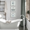 image:imageAmericanflat Bathroom Signs 3PK  Wash Soak Brush  Three 10 Bathroom Signs for Wall DecorGrey