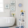 image:imageAmericanflat Bathroom Signs 3PK  Wash Soak Brush  Three 10 Bathroom Signs for Wall DecorGrey