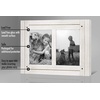 image:imageAmericanflat Hinged 4x6 Triple Picture Frame with 3 Photo Openings and Polished Glass  Distressed Wood Collage Picture Frames for Tabletop and Wall Display  Hampton Collection  Charcoal Black  Polished glass wall or tabletop display with included easel sawtooth hangers included fits photos posters and artAspen White