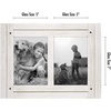 image:imageAmericanflat Hinged 4x6 Triple Picture Frame with 3 Photo Openings and Polished Glass  Distressed Wood Collage Picture Frames for Tabletop and Wall Display  Hampton Collection  Charcoal Black  Polished glass wall or tabletop display with included easel sawtooth hangers included fits photos posters and artAspen White