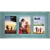 image:imageAmericanflat Hinged 4x6 Triple Picture Frame with 3 Photo Openings and Polished Glass  Distressed Wood Collage Picture Frames for Tabletop and Wall Display  Hampton Collection  Charcoal Black  Polished glass wall or tabletop display with included easel sawtooth hangers included fits photos posters and artTurquoise
