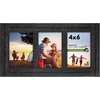 image:imageAmericanflat Hinged 4x6 Triple Picture Frame with 3 Photo Openings and Polished Glass  Distressed Wood Collage Picture Frames for Tabletop and Wall Display  Hampton Collection  Charcoal Black  Polished glass wall or tabletop display with included easel sawtooth hangers included fits photos posters and artCharcoal