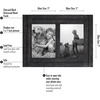 image:imageAmericanflat Hinged 4x6 Triple Picture Frame with 3 Photo Openings and Polished Glass  Distressed Wood Collage Picture Frames for Tabletop and Wall Display  Hampton Collection  Charcoal Black  Polished glass wall or tabletop display with included easel sawtooth hangers included fits photos posters and artCharcoal