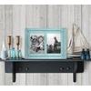 image:imageAmericanflat Hinged 4x6 Triple Picture Frame with 3 Photo Openings and Polished Glass  Distressed Wood Collage Picture Frames for Tabletop and Wall Display  Hampton Collection  Charcoal Black  Polished glass wall or tabletop display with included easel sawtooth hangers included fits photos posters and artTurquoise