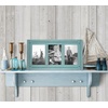 image:imageAmericanflat Hinged 4x6 Triple Picture Frame with 3 Photo Openings and Polished Glass  Distressed Wood Collage Picture Frames for Tabletop and Wall Display  Hampton Collection  Charcoal Black  Polished glass wall or tabletop display with included easel sawtooth hangers included fits photos posters and artTurquoise