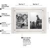 image:imageAmericanflat Hinged 4x6 Triple Picture Frame with 3 Photo Openings and Polished Glass  Distressed Wood Collage Picture Frames for Tabletop and Wall Display  Hampton Collection  Charcoal Black  Polished glass wall or tabletop display with included easel sawtooth hangers included fits photos posters and artAspen White