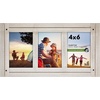 image:imageAmericanflat Hinged 4x6 Triple Picture Frame with 3 Photo Openings and Polished Glass  Distressed Wood Collage Picture Frames for Tabletop and Wall Display  Hampton Collection  Charcoal Black  Polished glass wall or tabletop display with included easel sawtooth hangers included fits photos posters and artAspen White