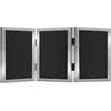 image:imageAmericanflat Hinged 8x10 Picture Frame with ShatterResistant Glass  Double Picture Frames with Engineered Wood  Signature Collection  Photo Frame for Tabletop Display  WhiteSilver