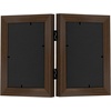 image:imageAmericanflat Hinged 8x10 Picture Frame with ShatterResistant Glass  Double Picture Frames with Engineered Wood  Signature Collection  Photo Frame for Tabletop Display  WhiteWalnut