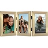image:imageAmericanflat Hinged 8x10 Picture Frame with ShatterResistant Glass  Double Picture Frames with Engineered Wood  Signature Collection  Photo Frame for Tabletop Display  WhiteGold