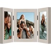 image:imageAmericanflat Hinged 8x10 Picture Frame with ShatterResistant Glass  Double Picture Frames with Engineered Wood  Signature Collection  Photo Frame for Tabletop Display  WhiteLight Wood