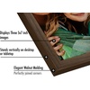 image:imageAmericanflat Hinged 8x10 Picture Frame with ShatterResistant Glass  Double Picture Frames with Engineered Wood  Signature Collection  Photo Frame for Tabletop Display  WhiteWalnut