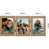 image:imageAmericanflat Hinged 8x10 Picture Frame with ShatterResistant Glass  Double Picture Frames with Engineered Wood  Signature Collection  Photo Frame for Tabletop Display  WhiteDark Oak