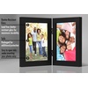 image:imageAmericanflat Hinged 8x10 Picture Frame with ShatterResistant Glass  Double Picture Frames with Engineered Wood  Signature Collection  Photo Frame for Tabletop Display  WhiteBlack