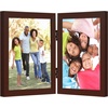image:imageAmericanflat Hinged 8x10 Picture Frame with ShatterResistant Glass  Double Picture Frames with Engineered Wood  Signature Collection  Photo Frame for Tabletop Display  WhiteMahogany