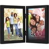 image:imageAmericanflat Hinged 8x10 Picture Frame with ShatterResistant Glass  Double Picture Frames with Engineered Wood  Signature Collection  Photo Frame for Tabletop Display  WhiteBlack
