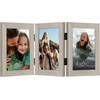 image:imageAmericanflat Hinged 8x10 Picture Frame with ShatterResistant Glass  Double Picture Frames with Engineered Wood  Signature Collection  Photo Frame for Tabletop Display  WhiteDriftwood