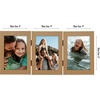 image:imageAmericanflat Hinged 8x10 Picture Frame with ShatterResistant Glass  Double Picture Frames with Engineered Wood  Signature Collection  Photo Frame for Tabletop Display  WhiteDark Oak