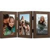image:imageAmericanflat Hinged 8x10 Picture Frame with ShatterResistant Glass  Double Picture Frames with Engineered Wood  Signature Collection  Photo Frame for Tabletop Display  WhiteWalnut