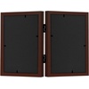 image:imageAmericanflat Hinged 8x10 Picture Frame with ShatterResistant Glass  Double Picture Frames with Engineered Wood  Signature Collection  Photo Frame for Tabletop Display  WhiteMahogany