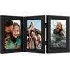 image:imageAmericanflat Hinged 8x10 Picture Frame with ShatterResistant Glass  Double Picture Frames with Engineered Wood  Signature Collection  Photo Frame for Tabletop Display  WhiteBlack