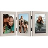 image:imageAmericanflat Hinged 8x10 Picture Frame with ShatterResistant Glass  Double Picture Frames with Engineered Wood  Signature Collection  Photo Frame for Tabletop Display  WhiteLight Wood
