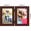 image:imageAmericanflat Hinged 8x10 Picture Frame with ShatterResistant Glass  Double Picture Frames with Engineered Wood  Signature Collection  Photo Frame for Tabletop Display  WhiteMahogany